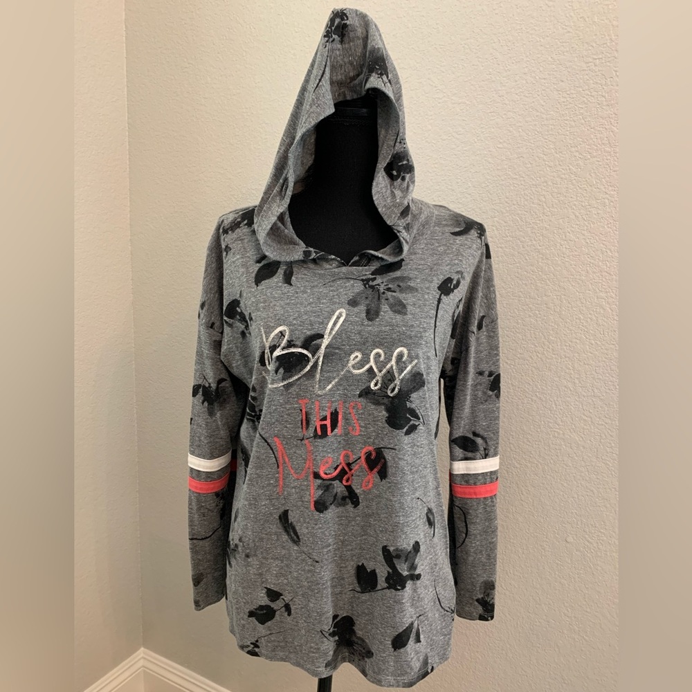 Maurices Long sleeve shirt with hoodie size medium